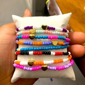 Glass beaded bracelets